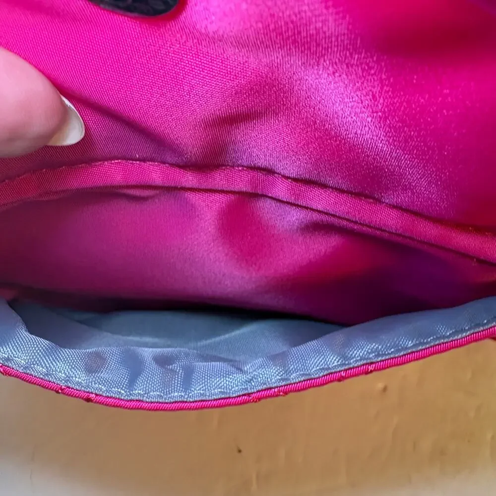 IHKWIP On-The-Go RFID Wallet Wristlet Hot Pink Fuchsia Quilted Pocket Security